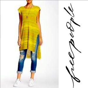 NWT Free People Lemon Comb Woven Sweater Tunic